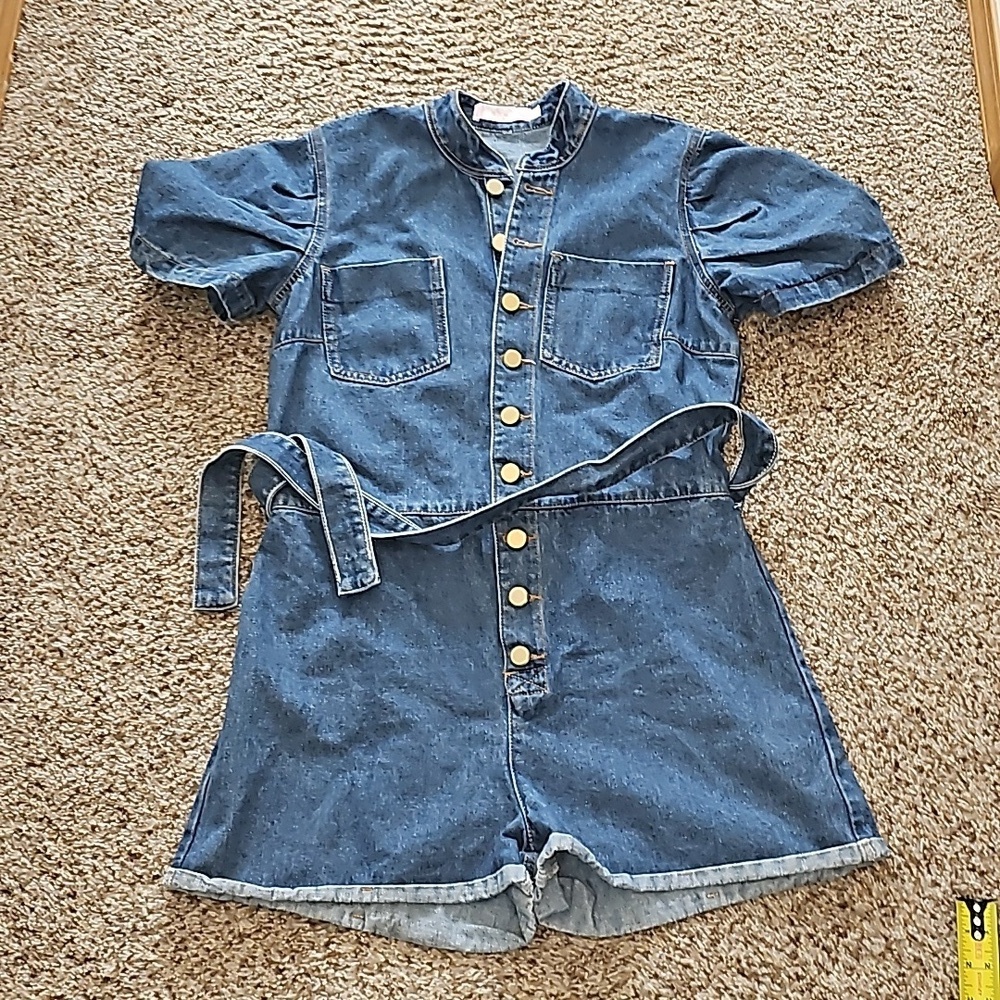BAM Denim Shorts Jumpsuit (M/L Petite)💥see measurements💥